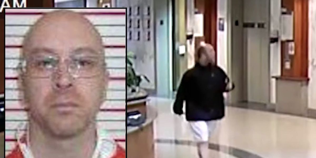 NextImg:Security video shows convicted pedophile escape from hospital and spark a massive manhunt in Missouri