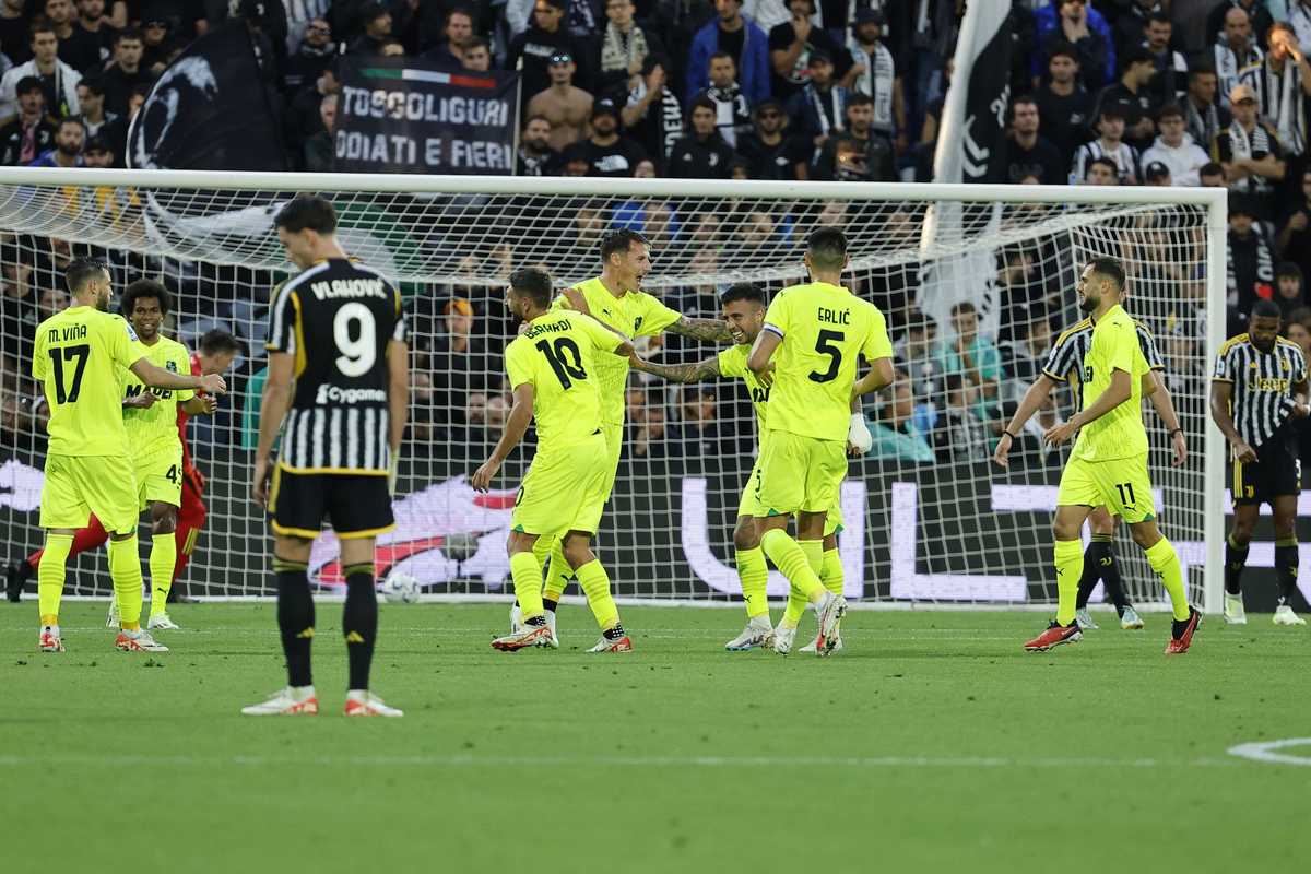La Juve cola a picco contro il Sassuolo. Milan in lenta ripresa