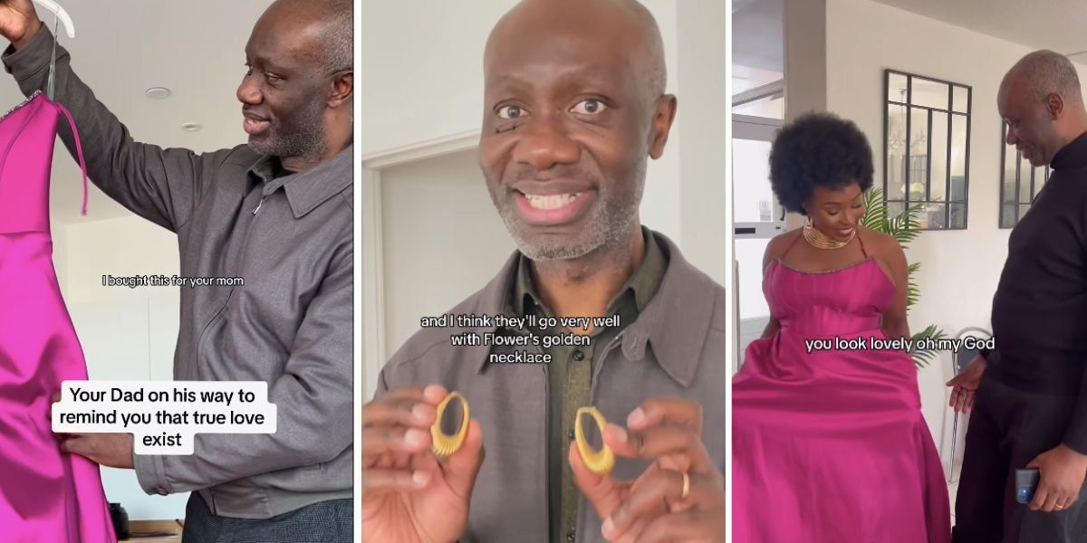 Doting husband serves as stylist for his wife of 25 years and it's the sweetest thing