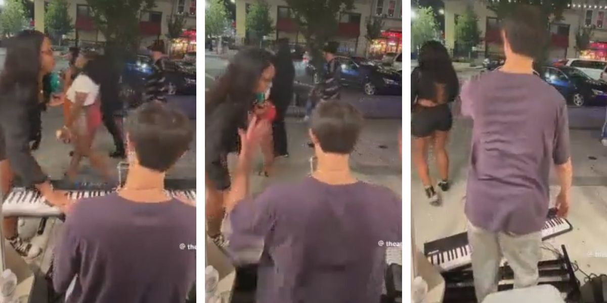 NextImg:Georgia woman apologizes amid backlash over viral video showing her smash street performer's piano, feign remorse, then allegedly swipe cash