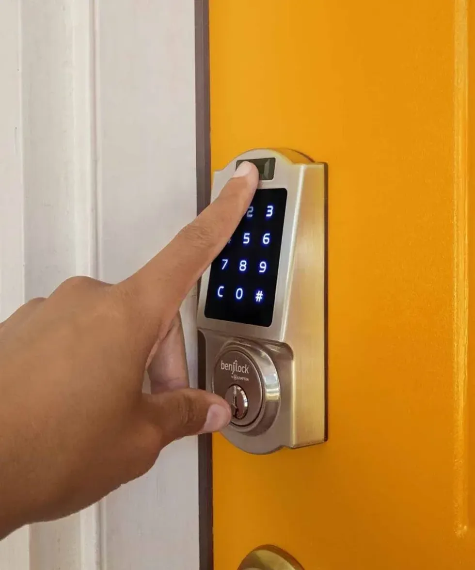 a photo of a BenjiLock by Hampton Fingerprint Door Lock