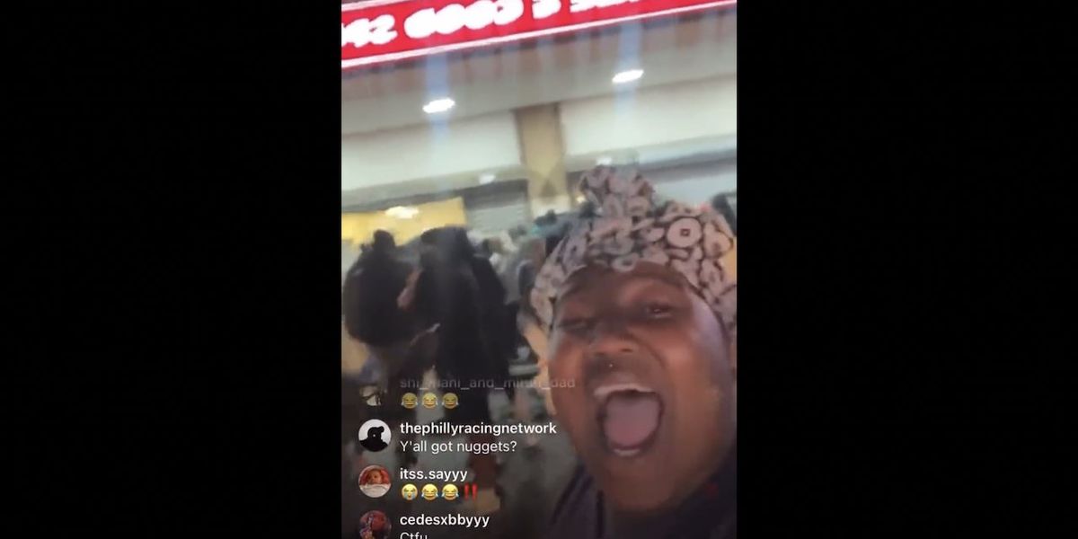 Woman actually yells 'everybody must eat!' as she livestreams looters ransacking Philly liquor store