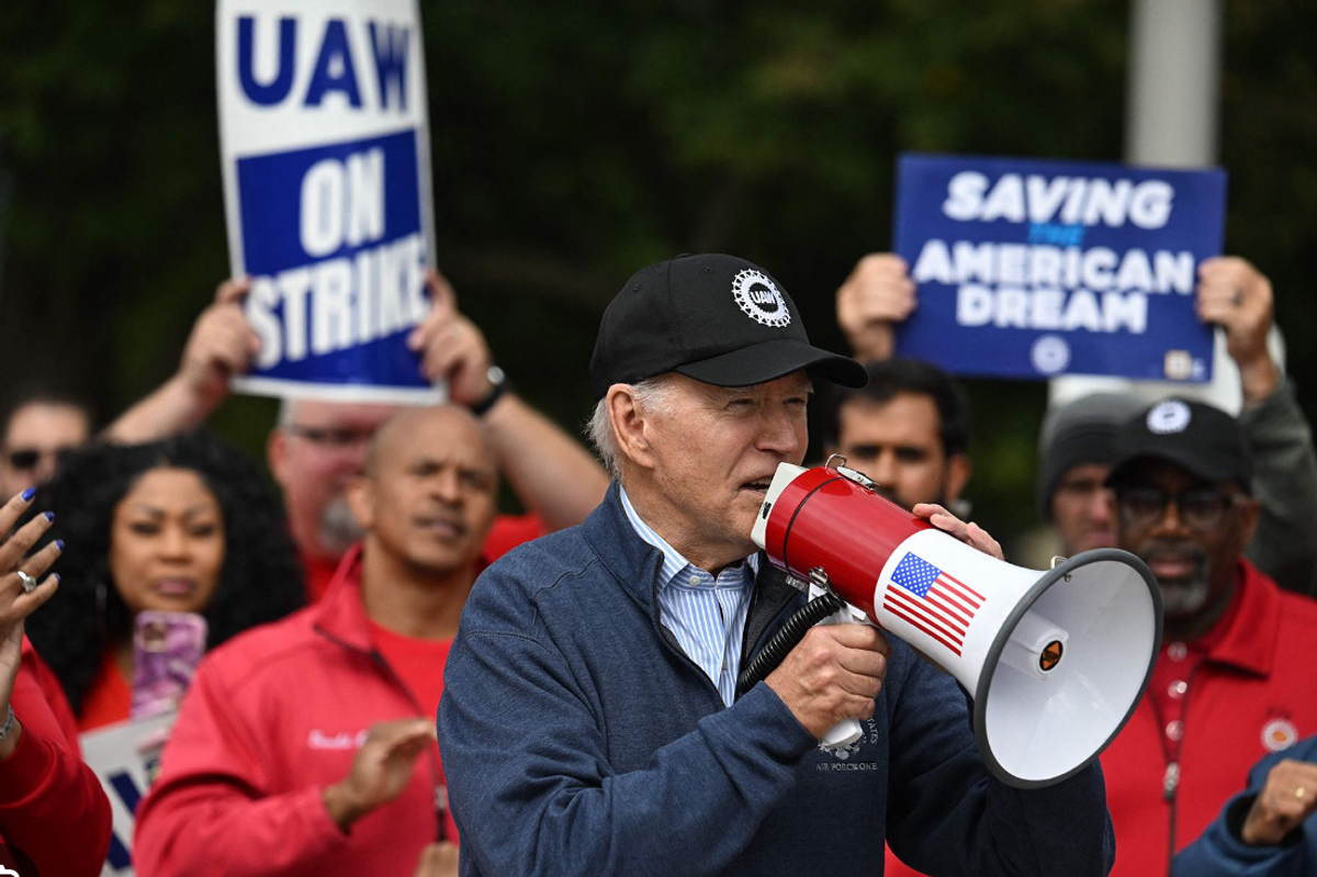 Biden Becomes First Sitting President To Visit Union Picket Line (VIDEO)