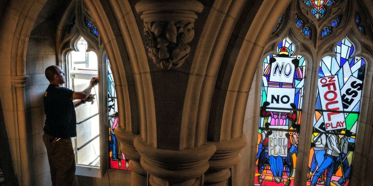 NextImg:National Cathedral swaps out Civil War-themed stained glass for civil rights-themed windows