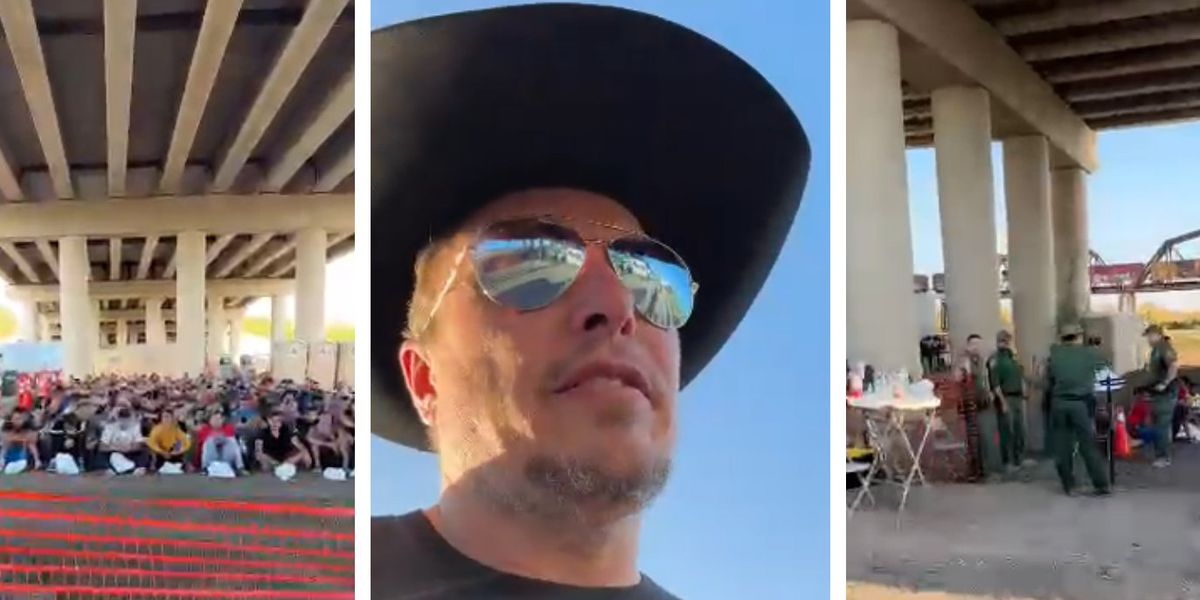 NextImg:Elon Musk indicates 'pretty extreme individuals' are stealing into US during visit to beleaguered Eagle Pass: 'This is insane'
