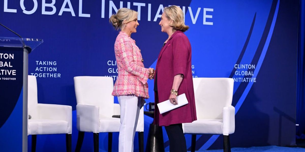 NextImg:Dana Perino introduces 'the amazing Secretary Hillary Clinton' while participating in Clinton Global Initiative 2023 Meeting