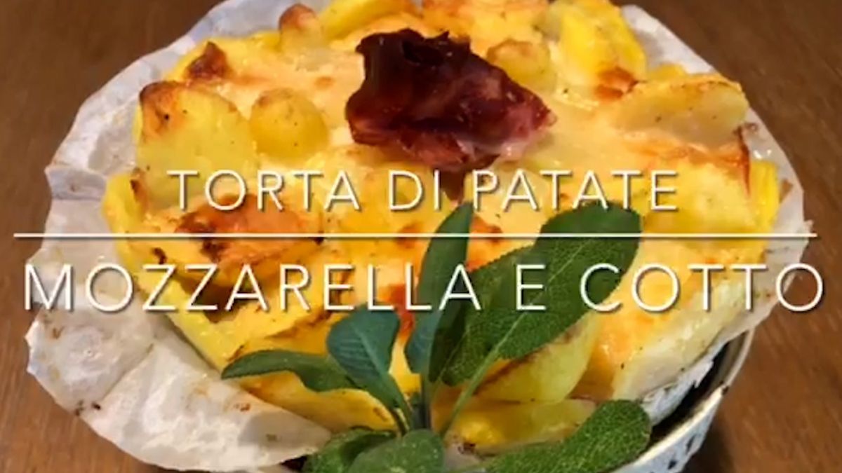 Cuciniamo insieme: torta di patate, cotto e mozzarella