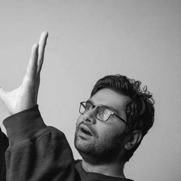 Man explaining weird theory