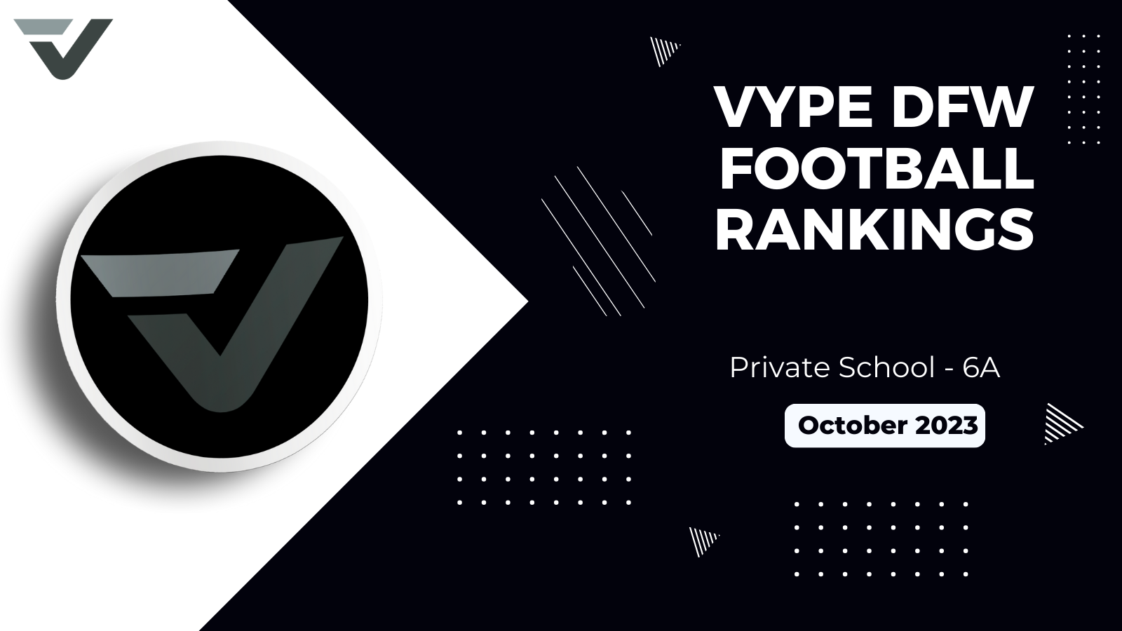 VYPE DFW Football Rankings October 2023