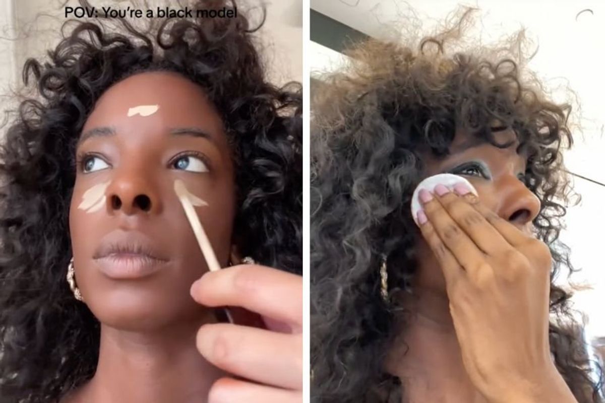 representation matters; model cries after makeup; model makeup disaster; viral TikTok