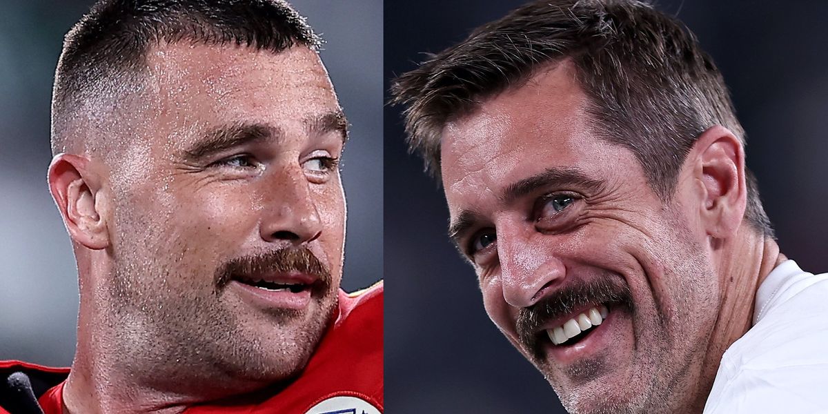 NextImg:Aaron Rodgers mocks Travis Kelce over vaccine commercial after New York Jets lose to Kansas City Chiefs