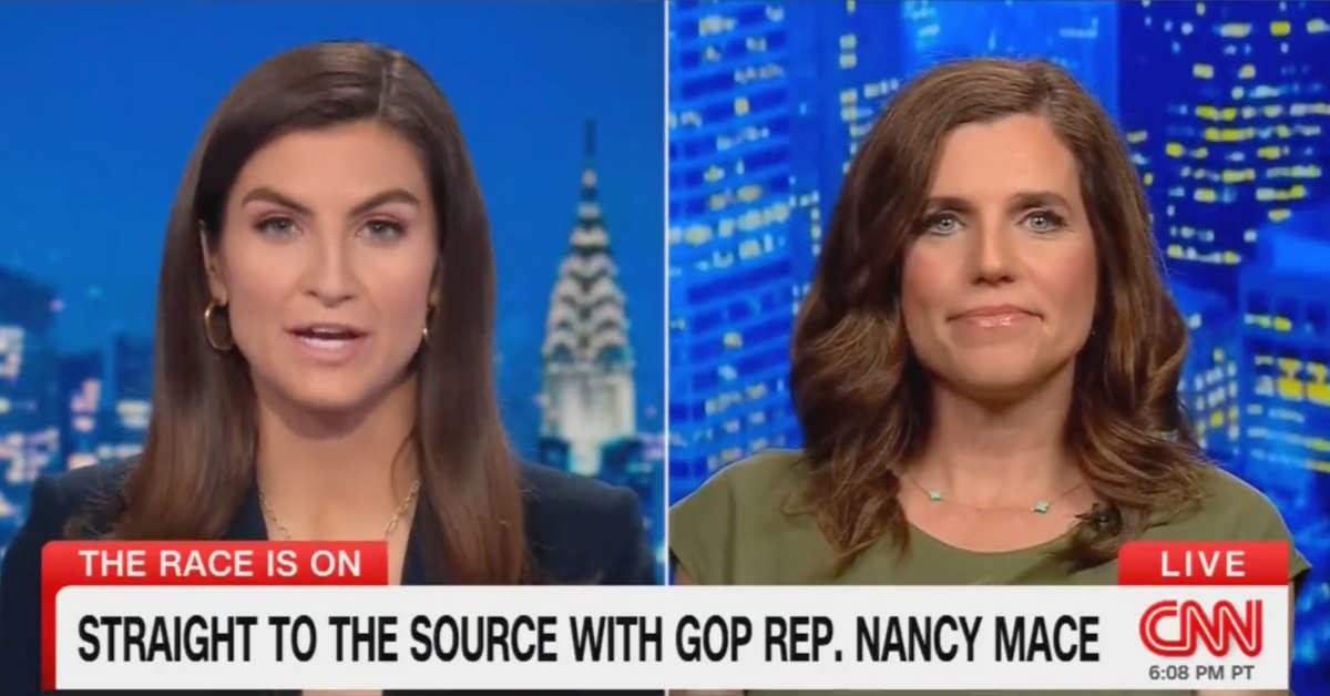 CNN screenshot of Kaitlan Collins and Nancy Mace