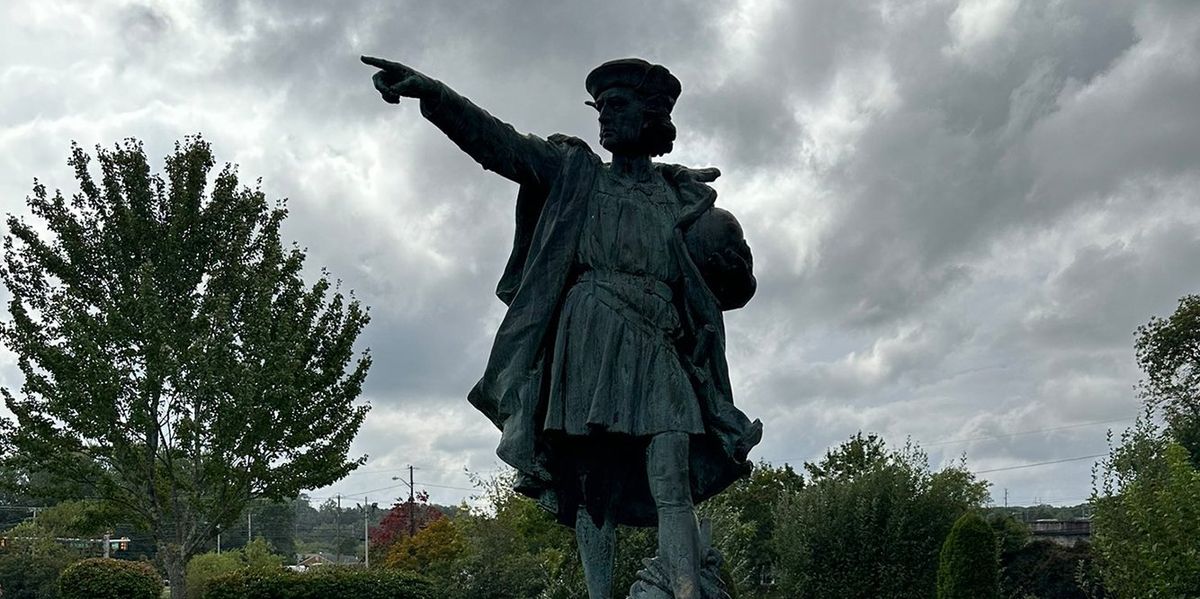 NextImg:Iconoclasts tore down a Columbus statue in Providence, Rhode Island. The defiant mayor of its new hometown can't be happier: 'He's here.'