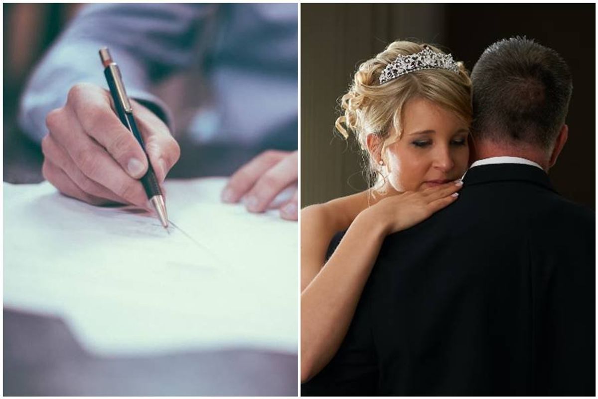 marriage, father of bride, dad's letter