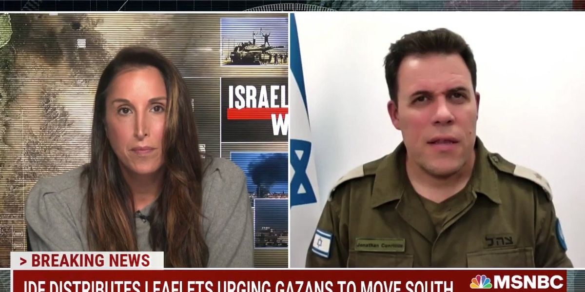 NextImg:IDF spokesman schools MSNBC host with basic journalism lesson after she allegedly rolls out data 'disseminated by Hamas'