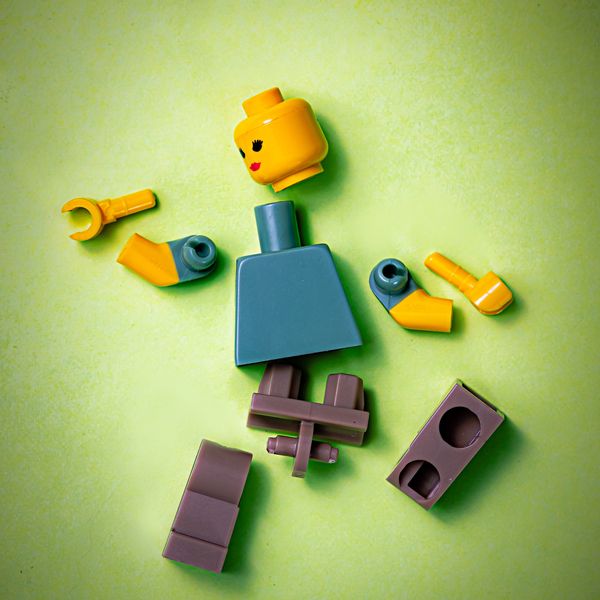 LEGO person completely taken apart