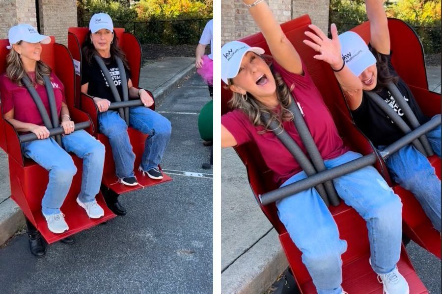 Sisters go viral for realistic roller coaster costume Upworthy