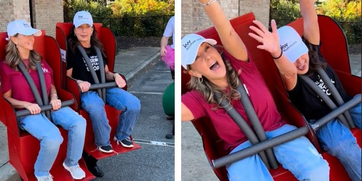 Two sisters go viral for their ridiculously functional roller coaster costume