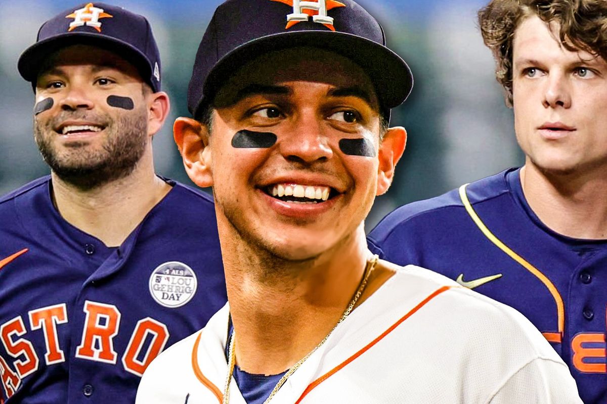 Astros Jose Altuve, Mauricio Dubon, Jake Meyers