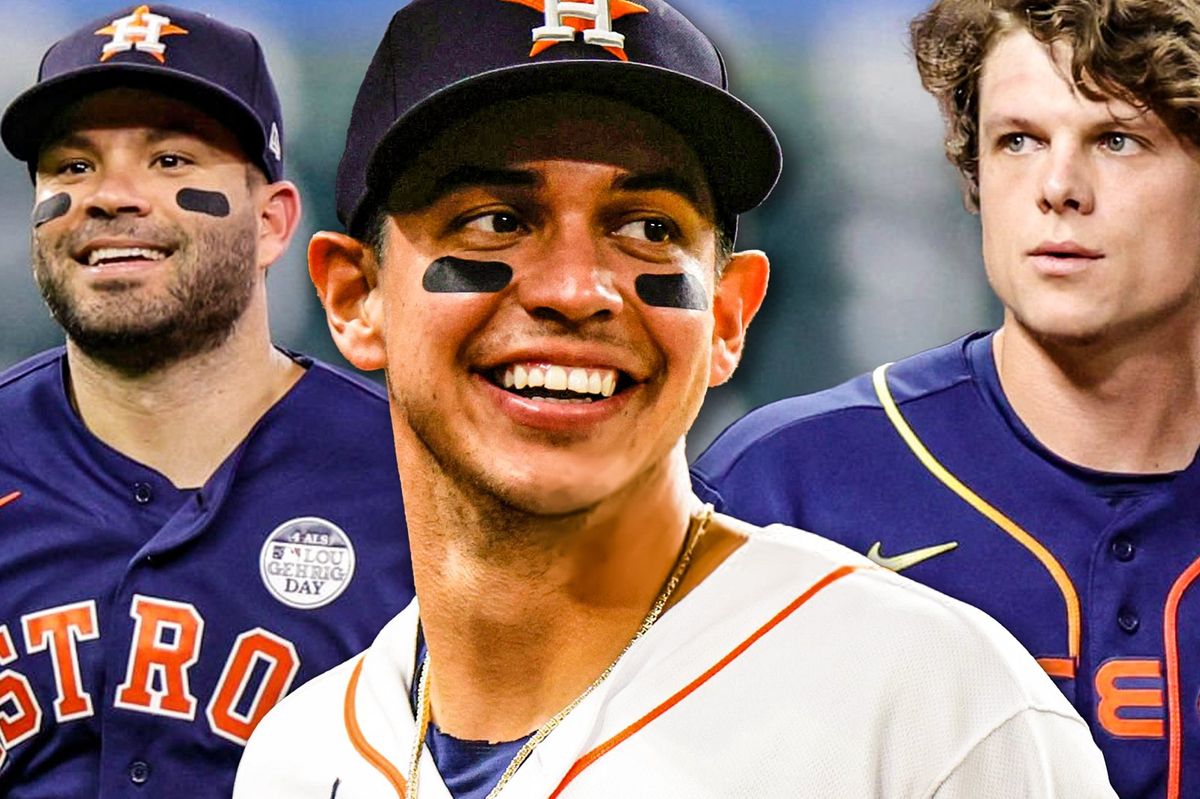 Astros Jose Altuve, Mauricio Dubon, Jake Meyers