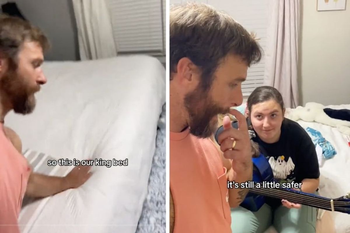 Dad and tween daughter share their co-sleeping routine - Upworthy