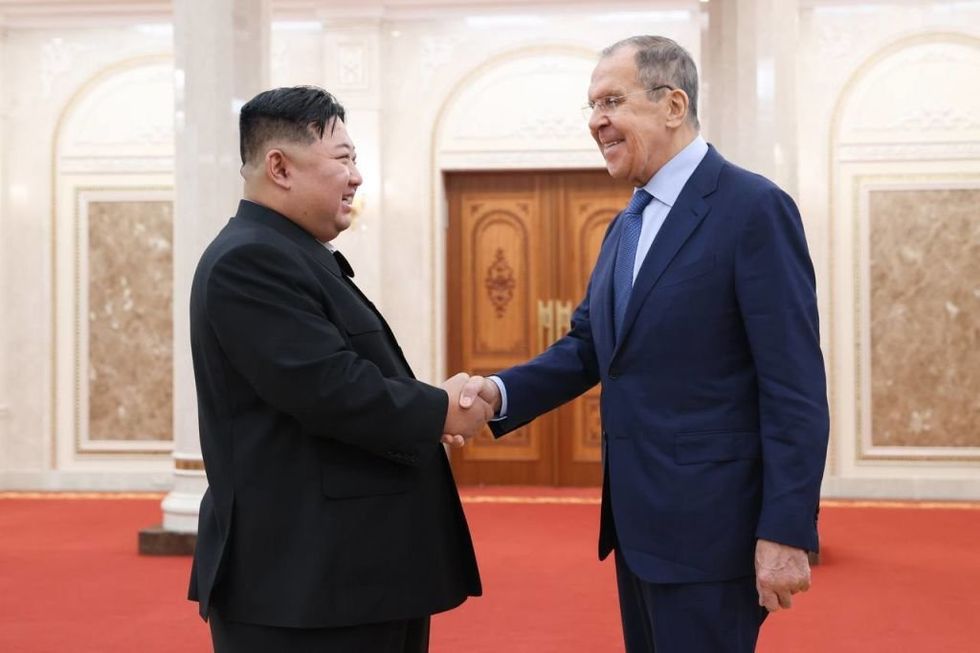 Russian Foreign Minister Lavrov meets with North Korea's Kim Jon Un in Pyongyang to discuss ways to deter the US's growing military alliances in the region.