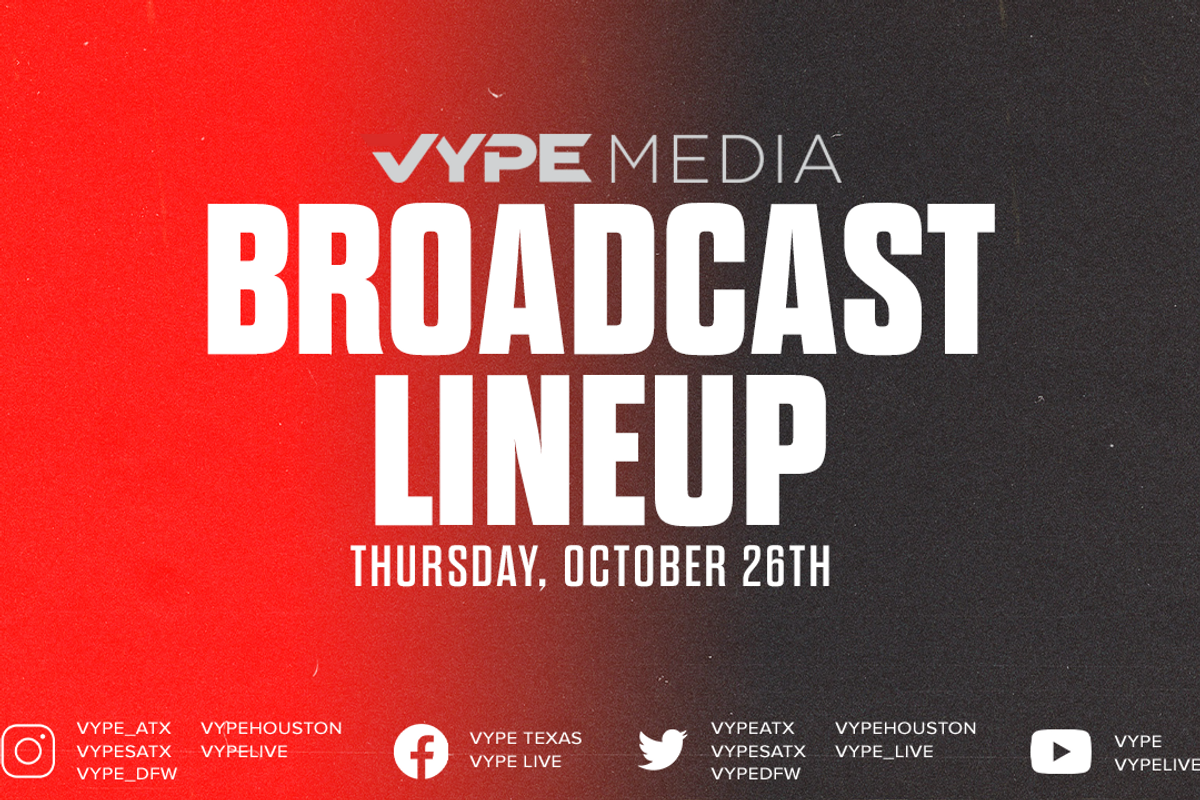 VYPE Live Lineup - Thursday 10/26/23