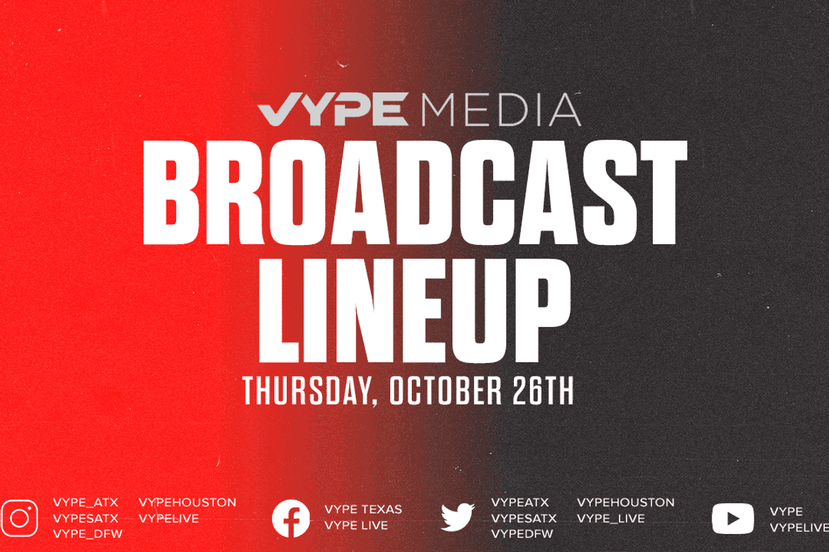 VYPE Live Lineup - Thursday 10/26/23