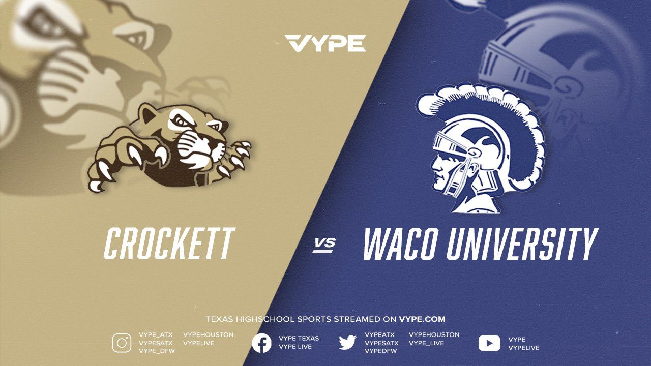 7PM | NFHS – 5A-III Football Bi-district playoffs: Crockett vs. Waco University