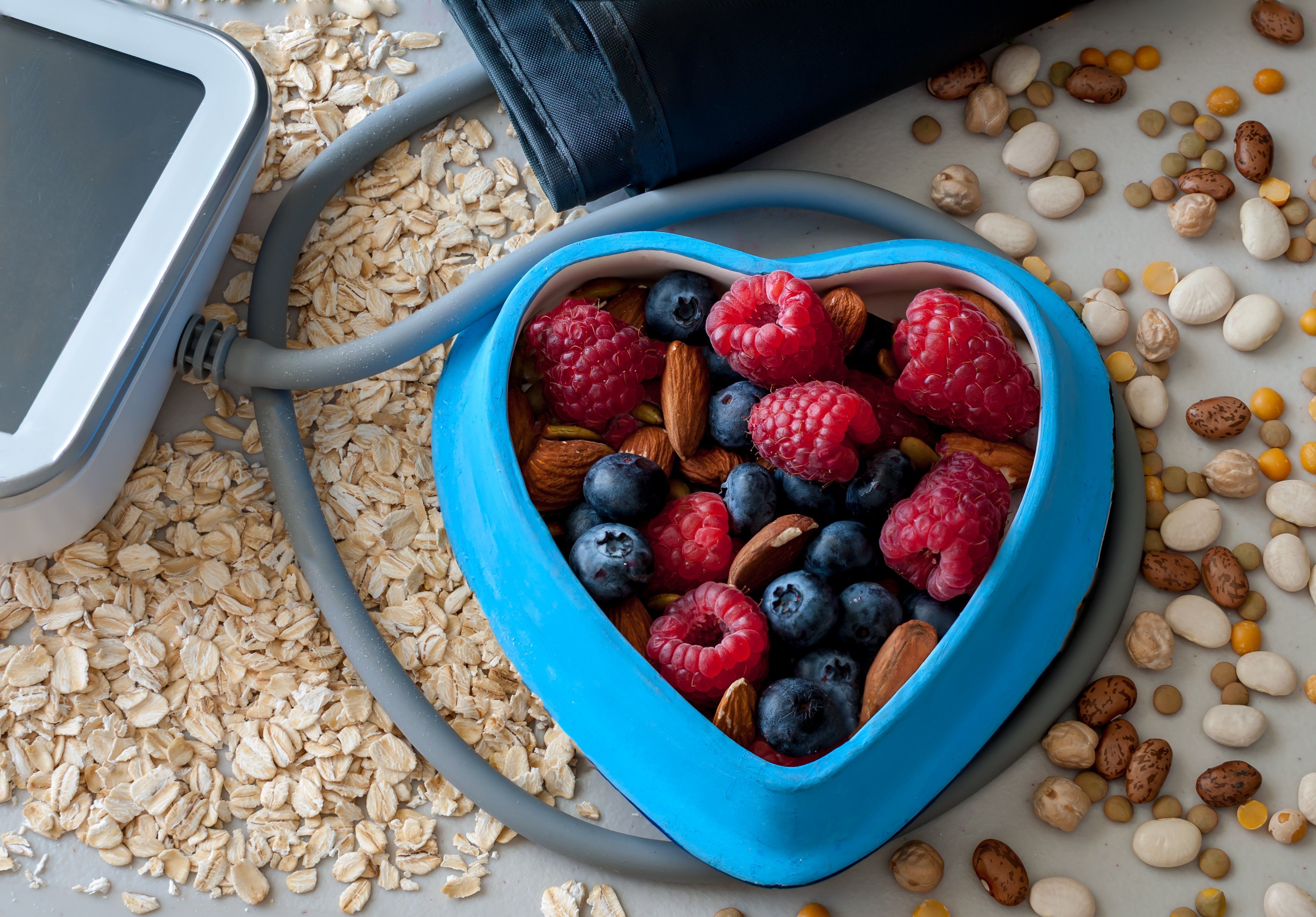 Berries in a heart shape