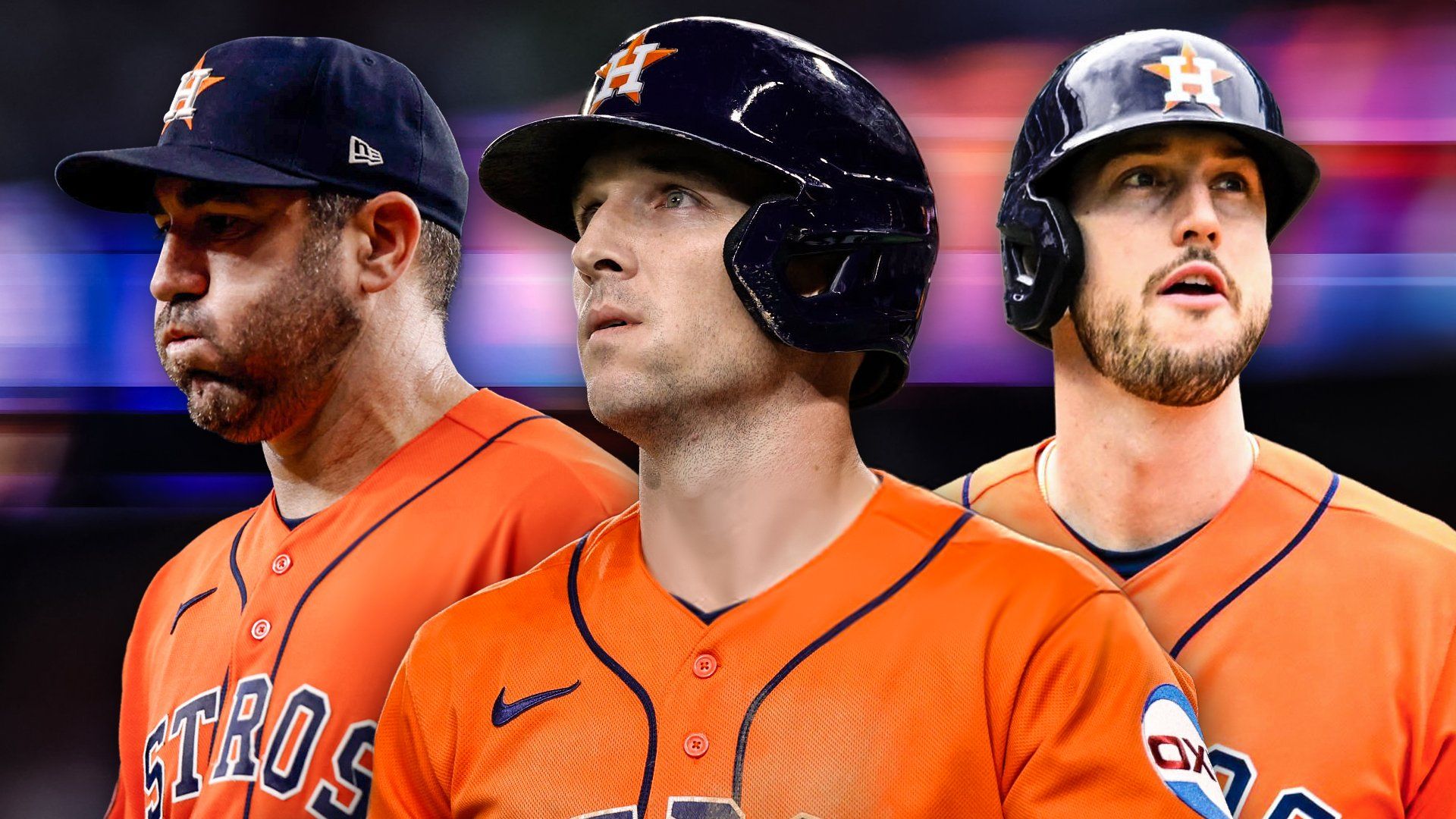 Astros Justin Verlander, Alex Bregman, Kyle Tucker