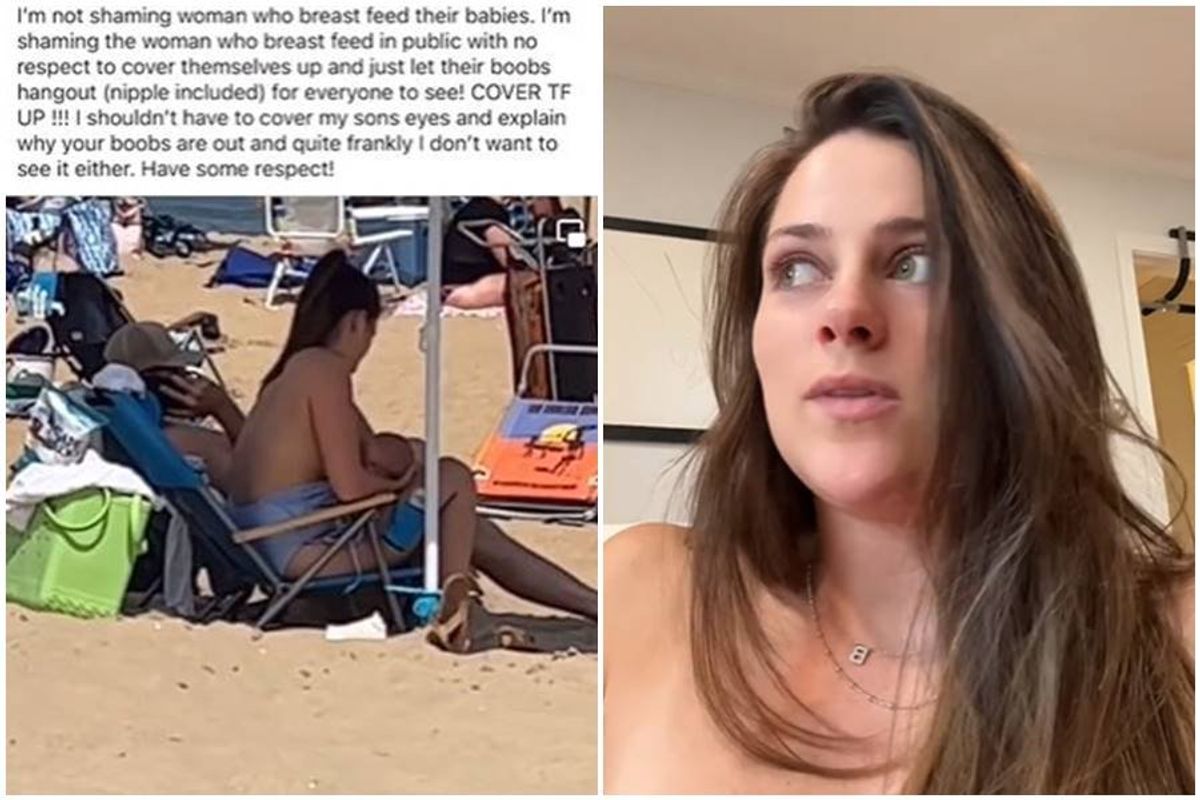Mom is shamed online for breastfeeding on the beach - Upworthy