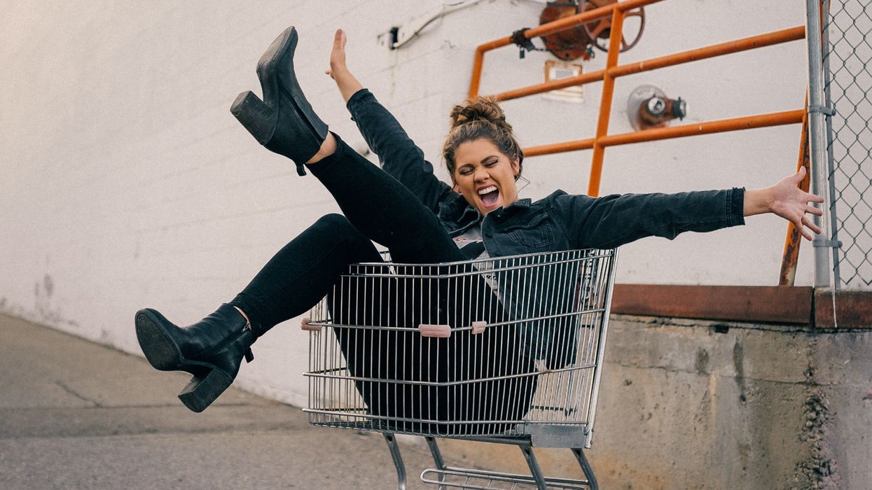 A woman prepares for her shopping spree during the apocalypse.
