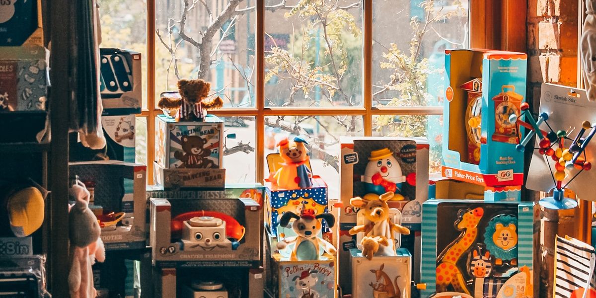 Vintage toy store window