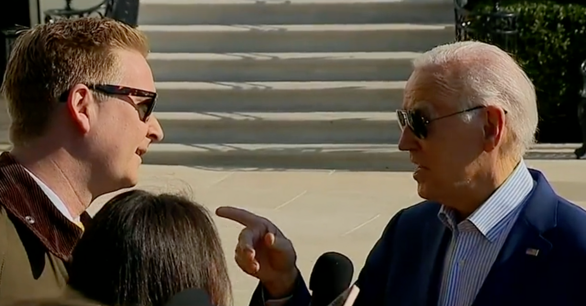 Fox News screenshot of Joe Biden and Peter Doocy
