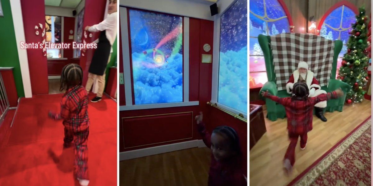 Natick Mall's magical Santa elevator viral sensation Upworthy