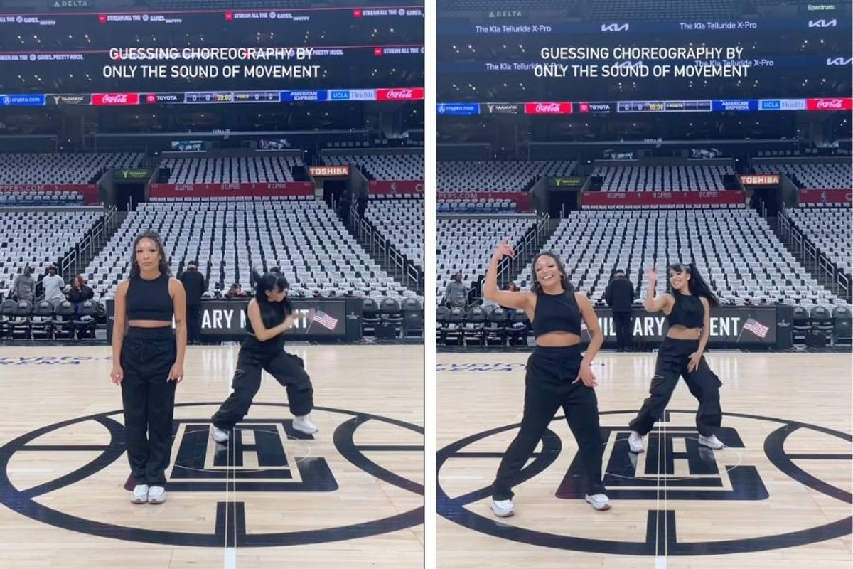 dancers; LA Clippers; Clippers Spirit; blind choreography; dance challenge