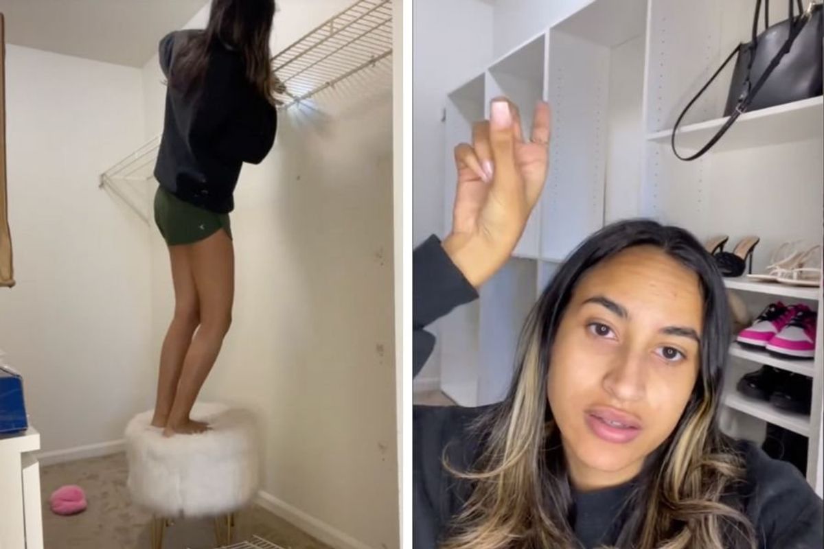 target bookshelf hack; bookshelf trend; bookshelf closet hack; viral tiktok trends; closet revamp