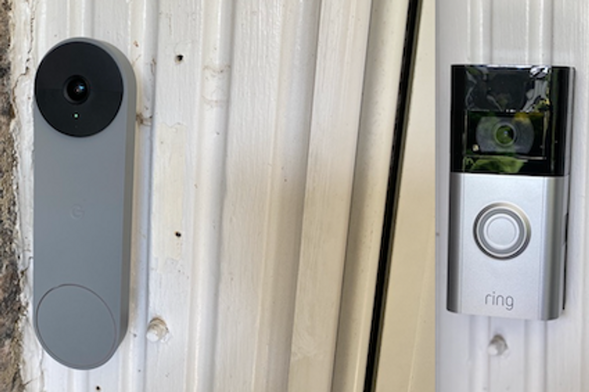 a photo of Ring Video Doorbell 2 and Google Nest Doorbell 