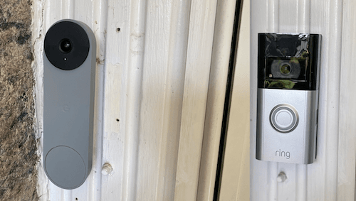 a photo of Ring Video Doorbell 2 and Google Nest Doorbell 