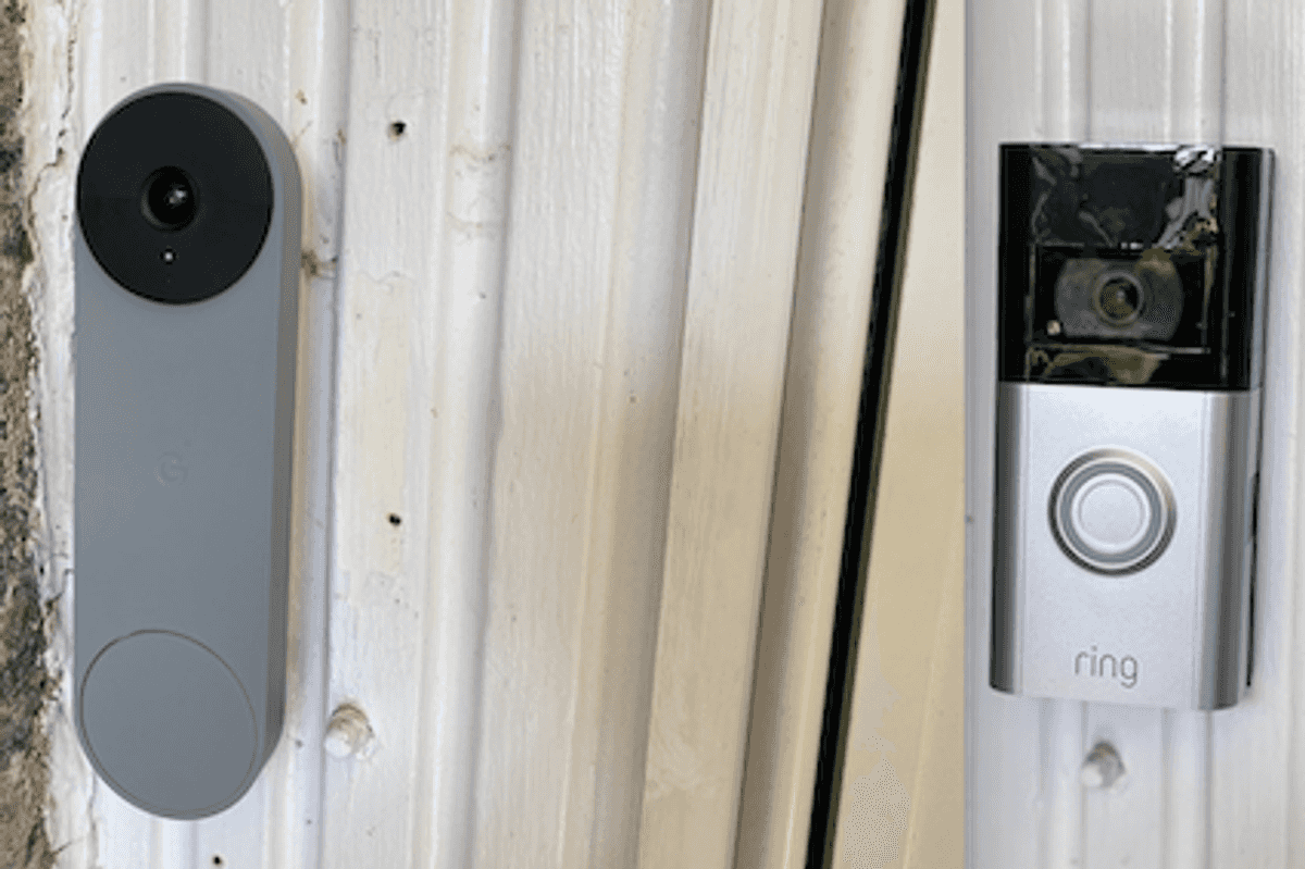 a photo of Ring Video Doorbell 2 and Google Nest Doorbell