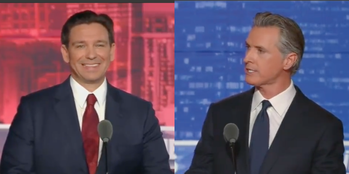 Ron DeSantis Awkwardly Smiles During Fox News Newsom Debate: VIDEO ...