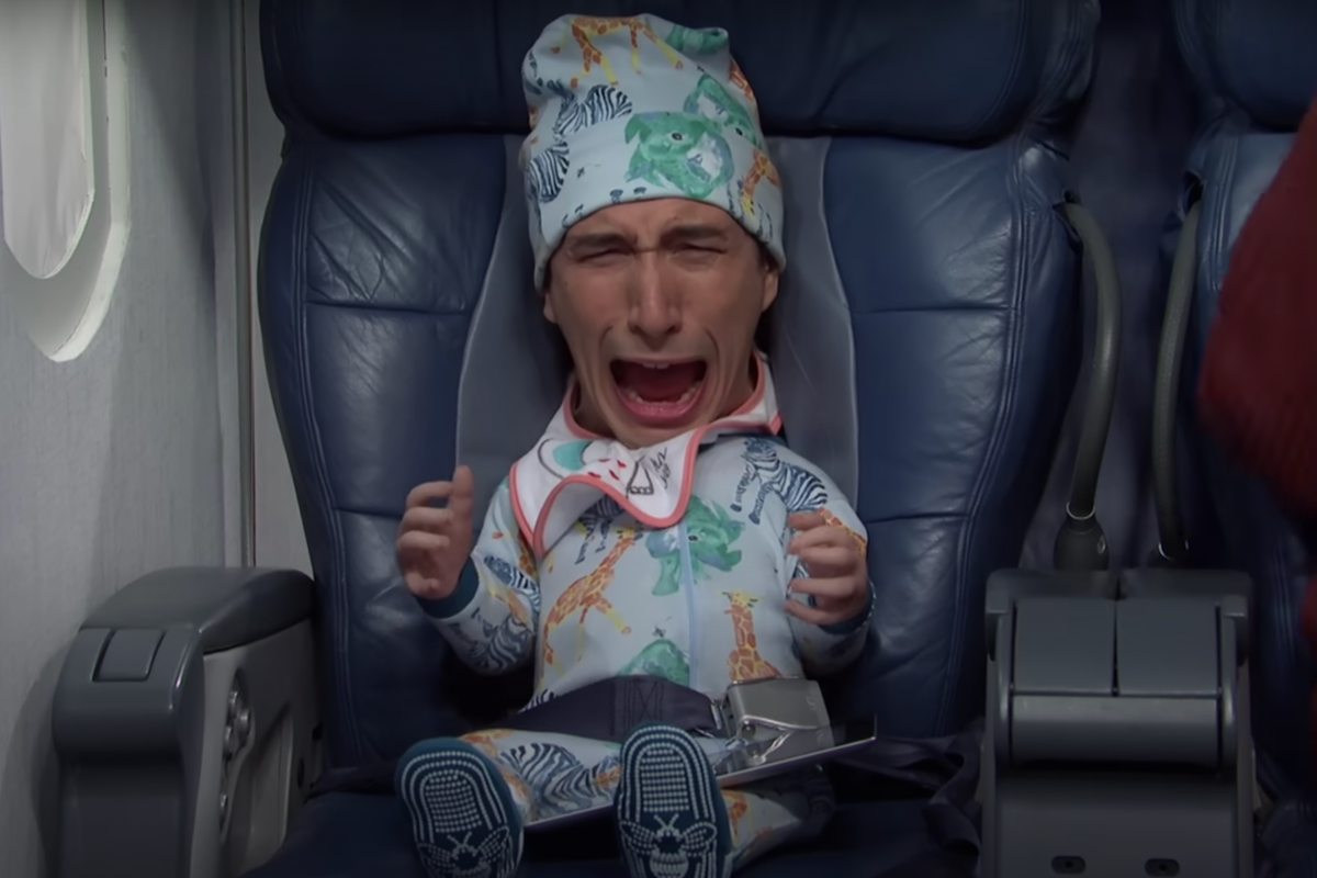 adam driver, adam driver snl, adam driver airplane baby, airplane baby snl