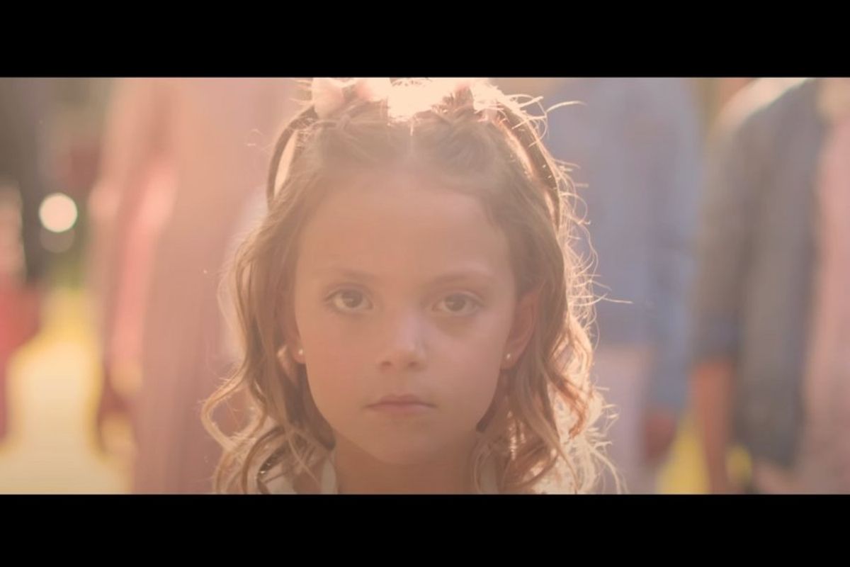 close up of a young girl's face