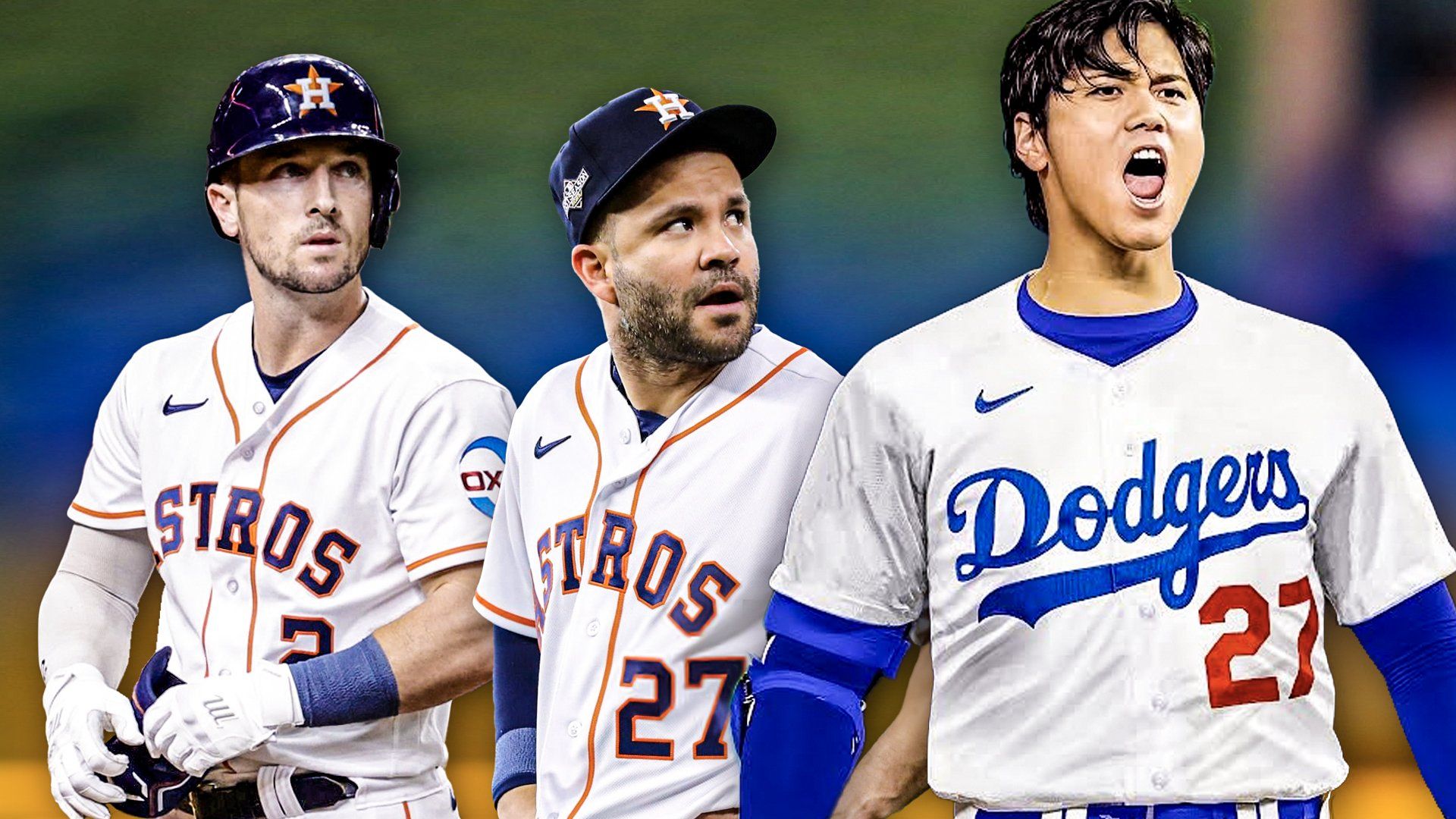 Astros Alex Bregman, Jose Altuve, Shohei Ohtani