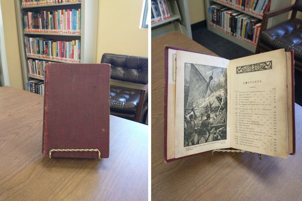 library book; carbondale public library; 120 year old library book; library book returned after 120 years