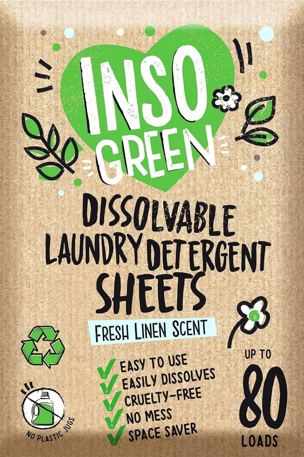 Insogreen laundry detergent sheets