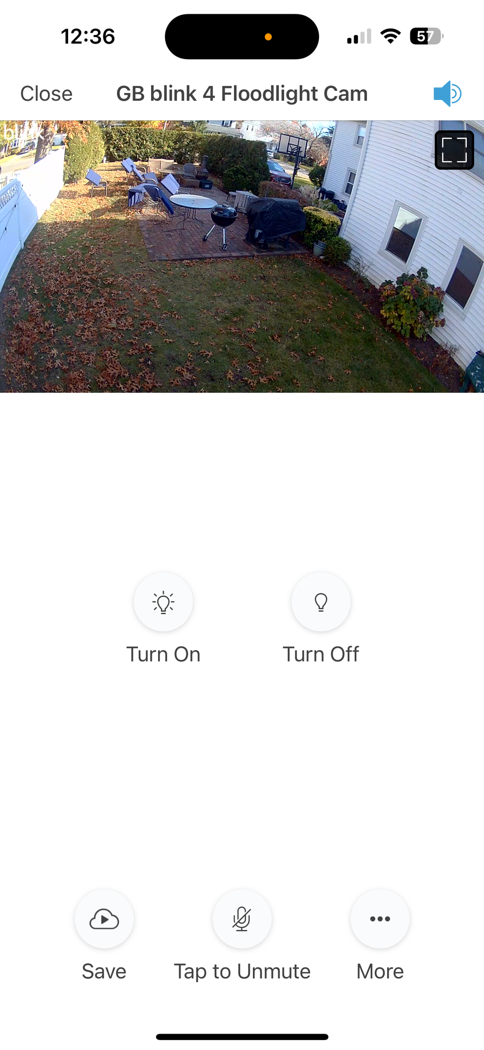 a screenshot of home screen in Blink app
