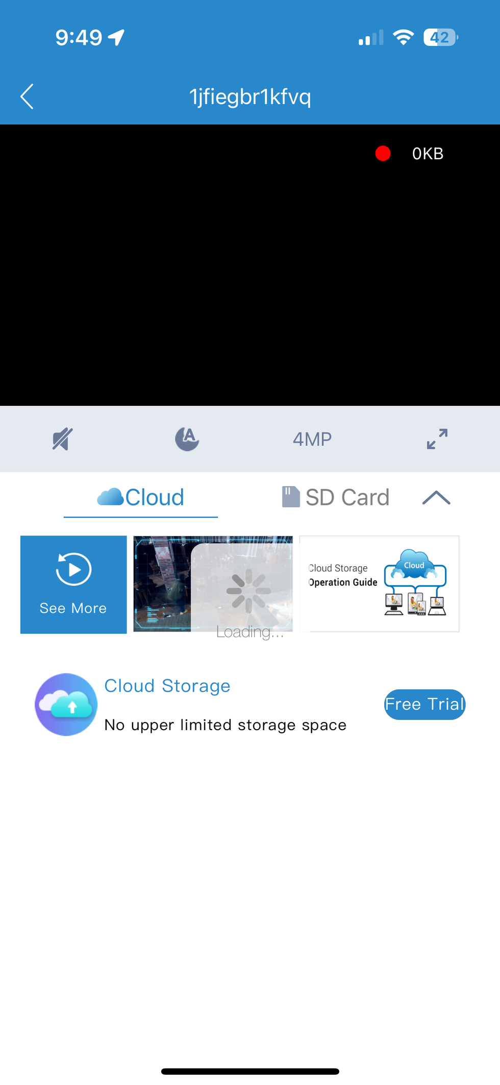 a screenshot of annke vision app showing cloud storage option
