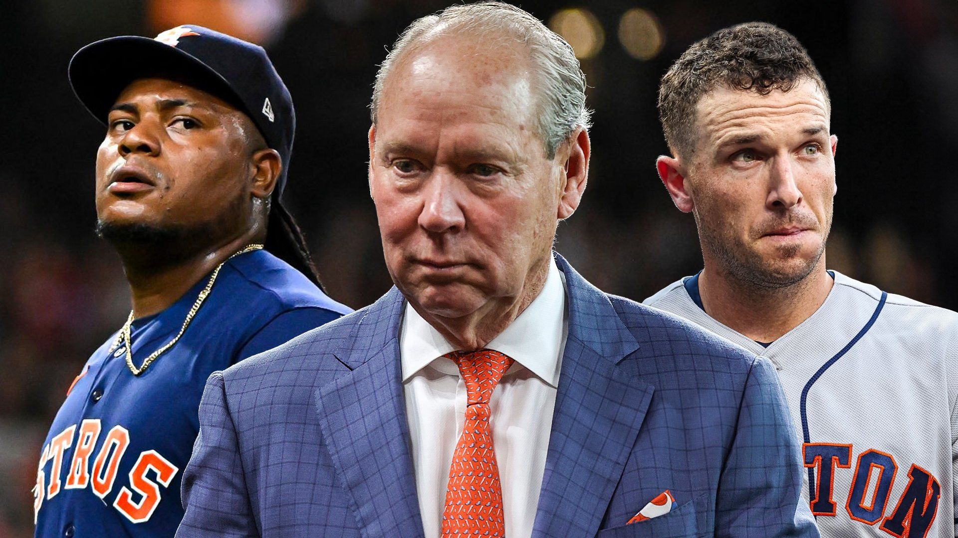 Astros Framber Valdez, Jim Crane, Alex Bregman